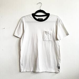 Brixton White Pocket T-Shirt Classic Minimalist Soft Casual Streetwear‎ XS